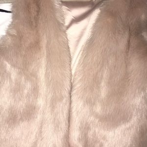 Super soft blush faux fur vest